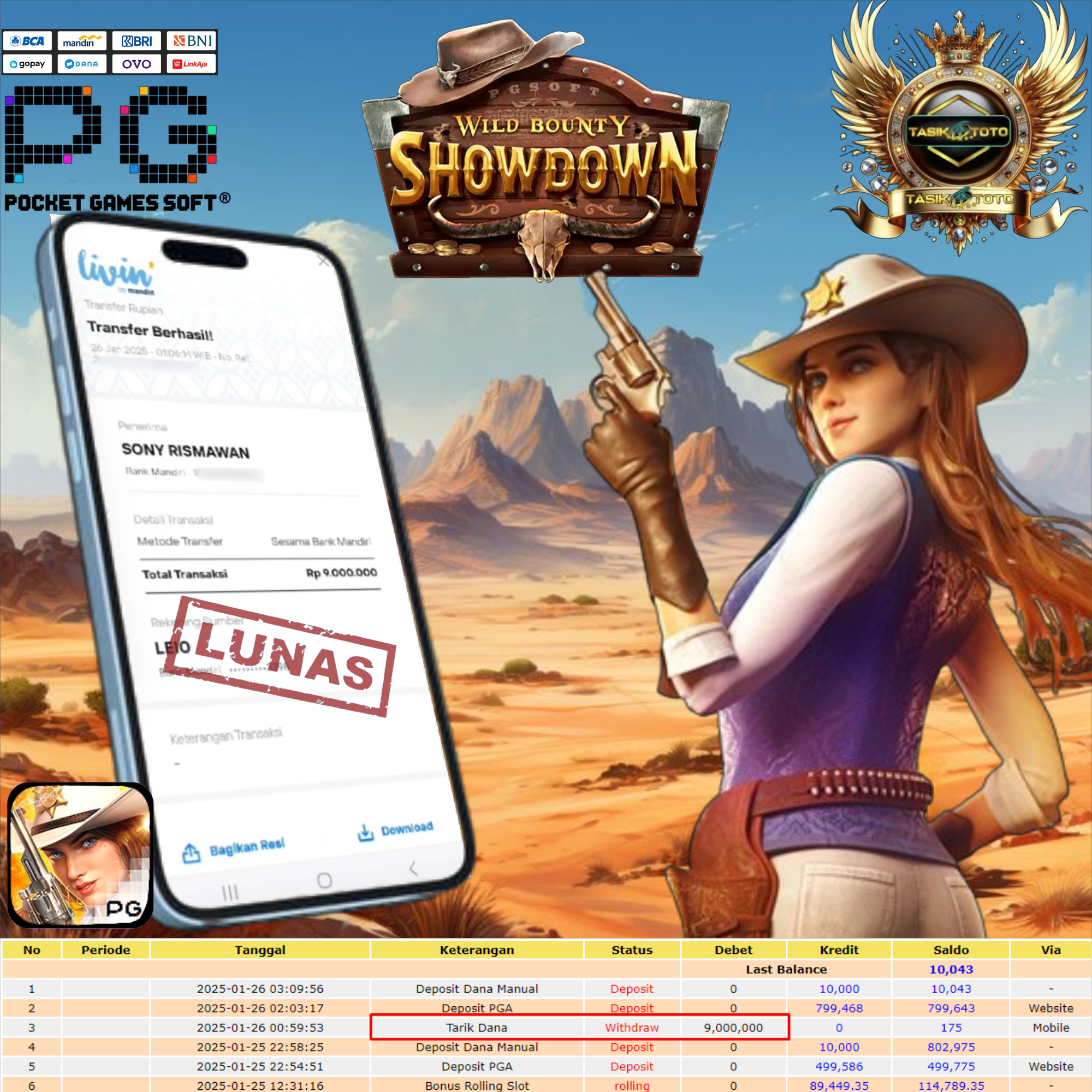 BUKTI JP TASIKTOTO – 26 JANUARI 2025