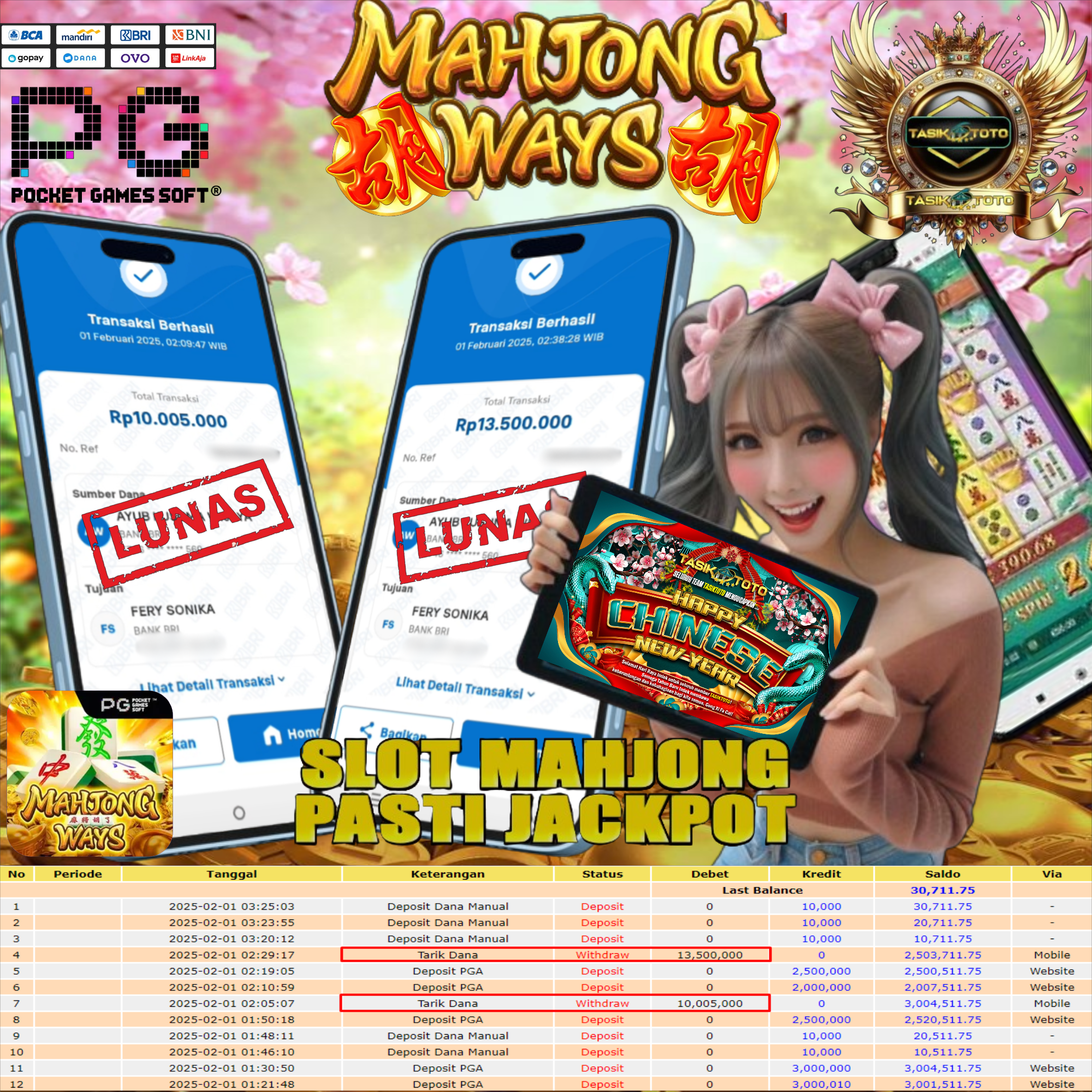 BUKTI JP TASIKTOTO – 1 FEBRUARI 2025