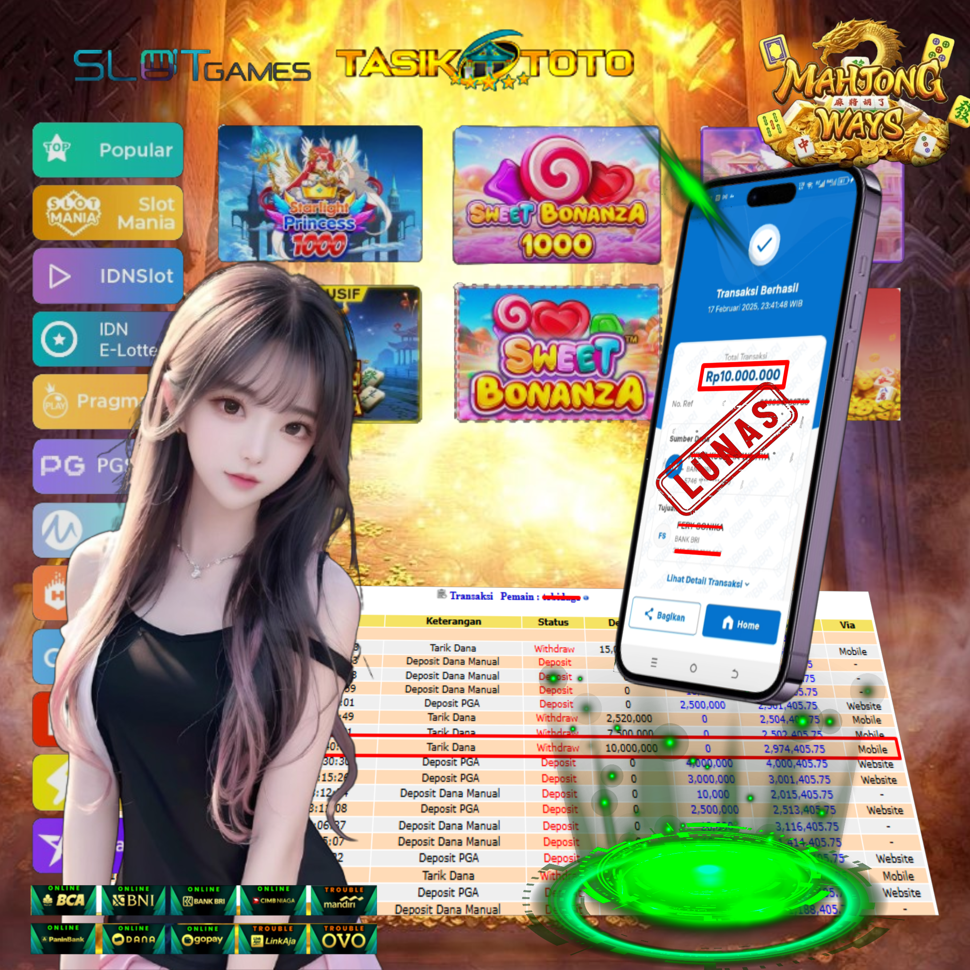 BUKTI JP TASIKTOTO – 18 FEBRUARI 2025