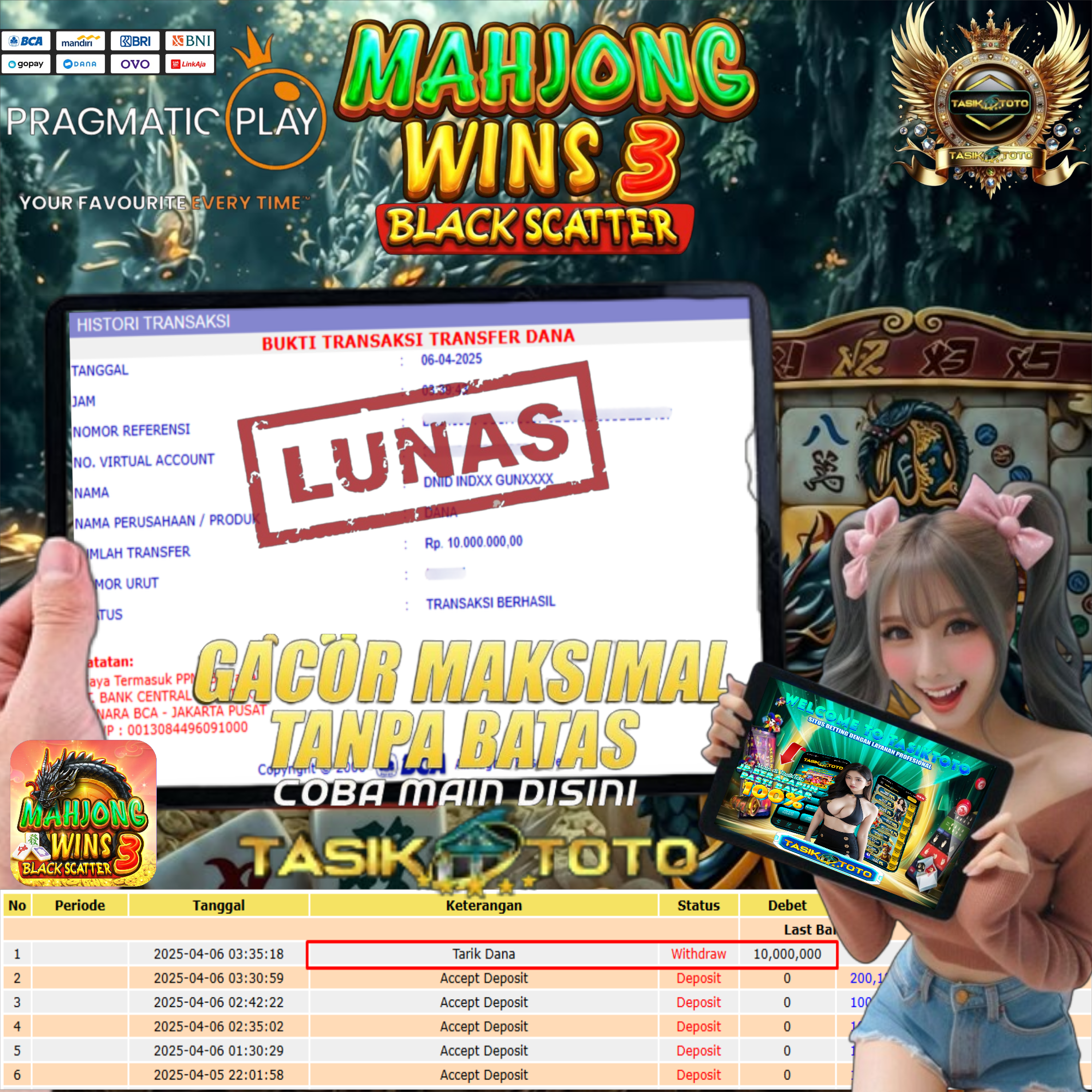 BUKTI JP TASIKTOTO – 6 APRIL 2025