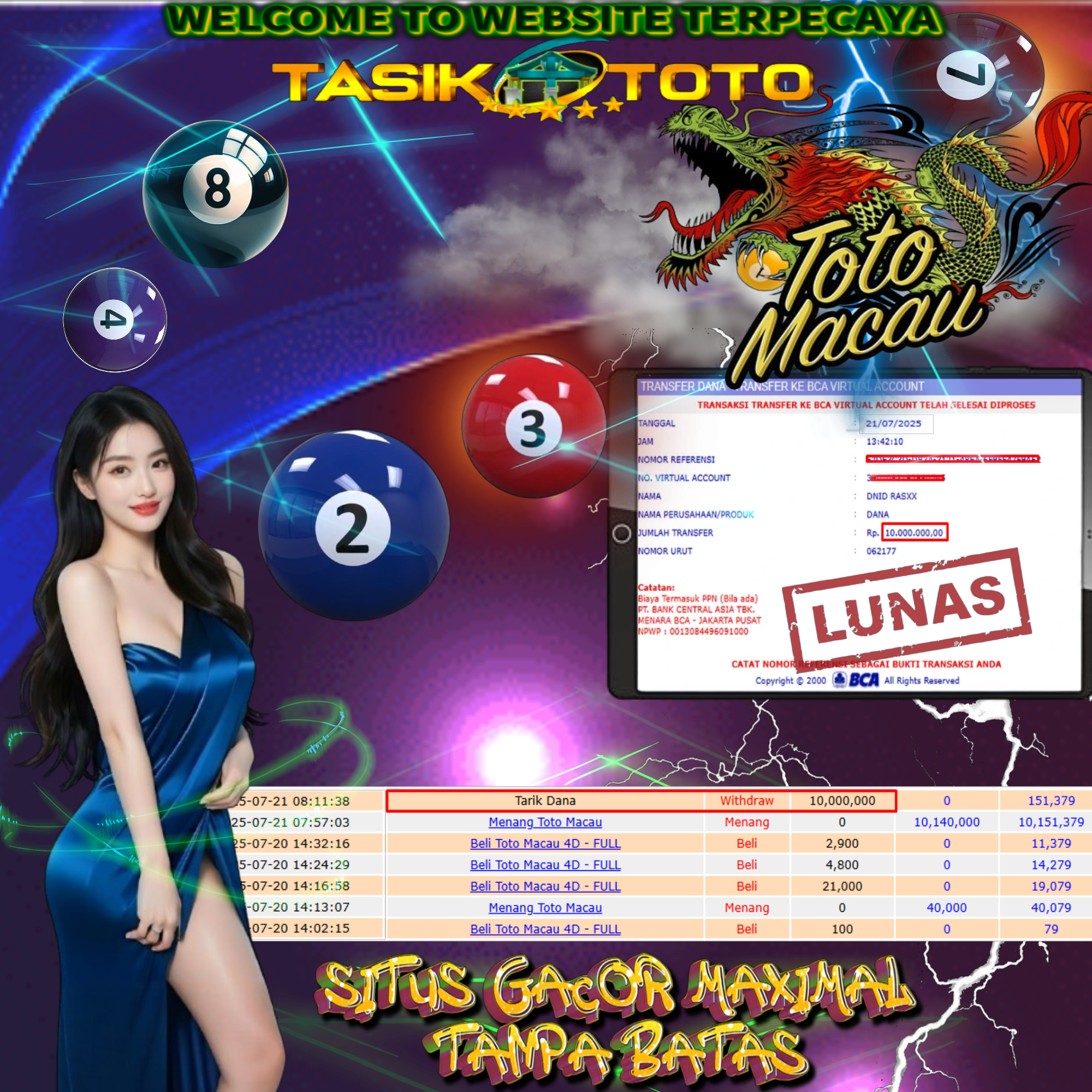 BUKTI JP TASIKTOTO – 21 JULI 2025